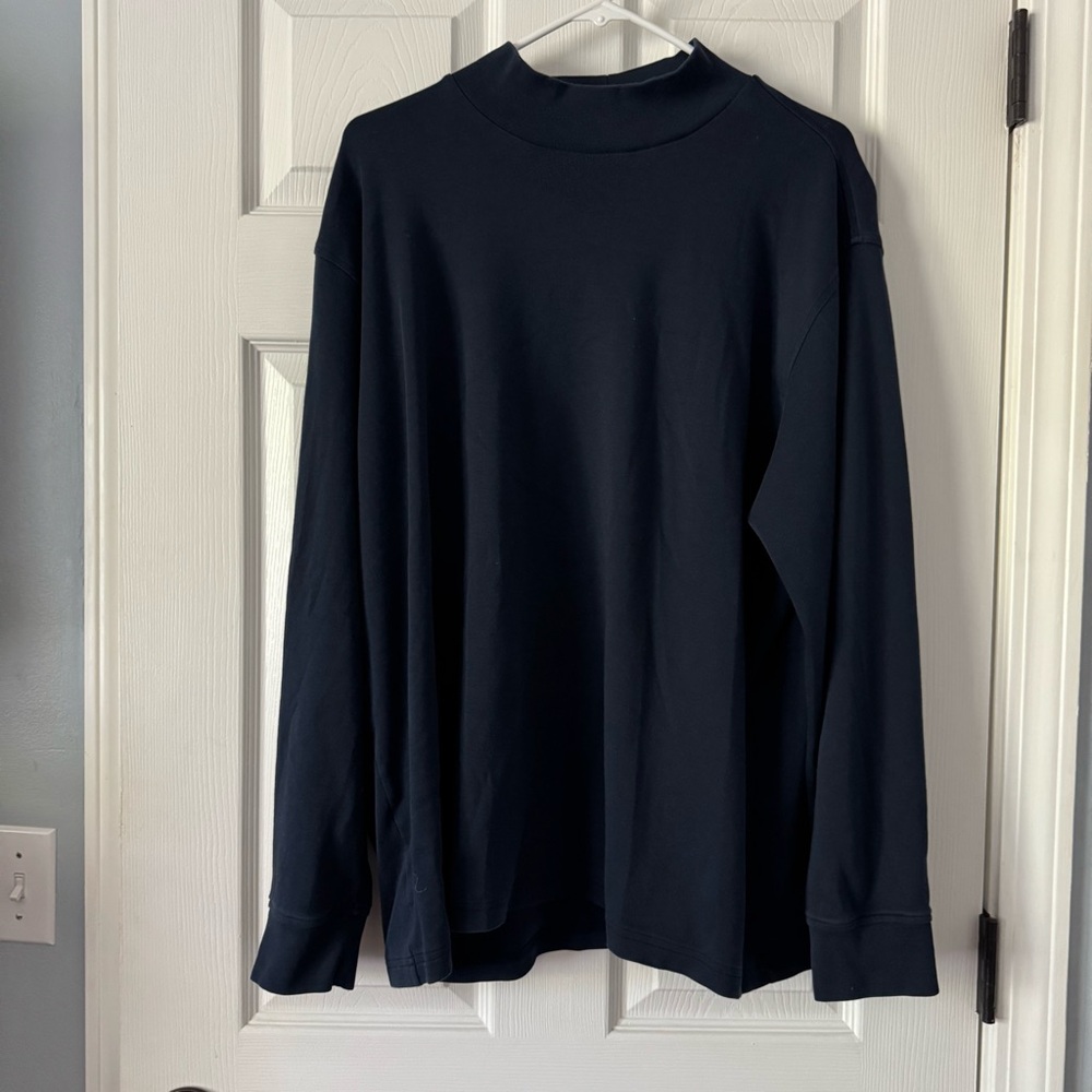 Lands’ End Women’s Black Long Sleeve Turtleneck Top 100% Supima Cotton Size XXL